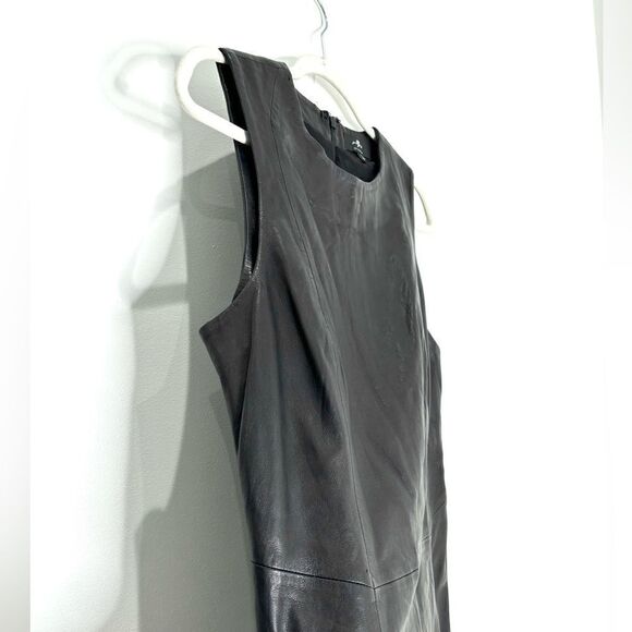 7 FOR ALL MANKIND Black Leather Mini Dress - Picture 3 of 5